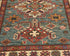 19 Feet Green Kazak Afghan Hand Knotted Wool Runner Rug